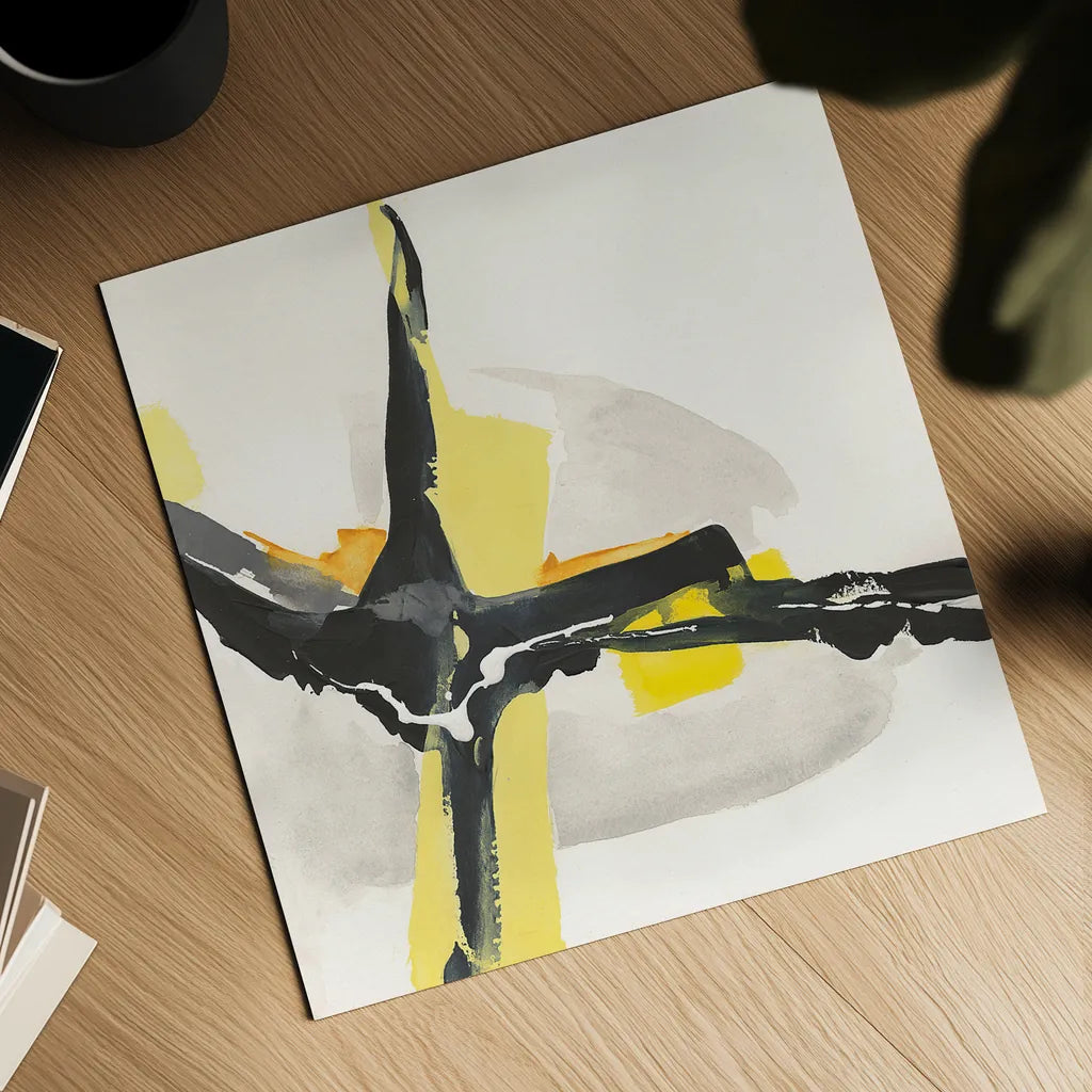 Creamy Yellow I by Chris Paschke. Shown as a detailed flat fine art print, highlighting archival giclee quality. Available as an archival giclee rolled canvas, fine art paper, or poster print. SKU 26812a.