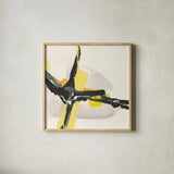 Creamy Yellow I by Chris Paschke. Shown in a natural wood glass frame for a timeless modern aesthetic. Available as an archival giclee rolled canvas, fine art paper, or poster print. SKU 26812a.