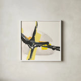 Creamy Yellow I by Chris Paschke. Shown in a crisp white glass frame for a clean and minimalist style. Available as an archival giclee rolled canvas, fine art paper, or poster print. SKU 26812a.