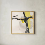 Creamy Yellow II by Chris Paschke. Shown in a natural wood glass frame for a timeless modern aesthetic. Available as an archival giclee rolled canvas, fine art paper, or poster print. SKU 26813a.