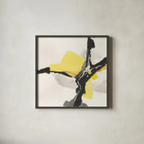 Creamy Yellow III by Chris Paschke. Shown in a sleek black glass frame for a contemporary gallery look. Available as an archival giclee rolled canvas, fine art paper, or poster print. SKU 26814a.