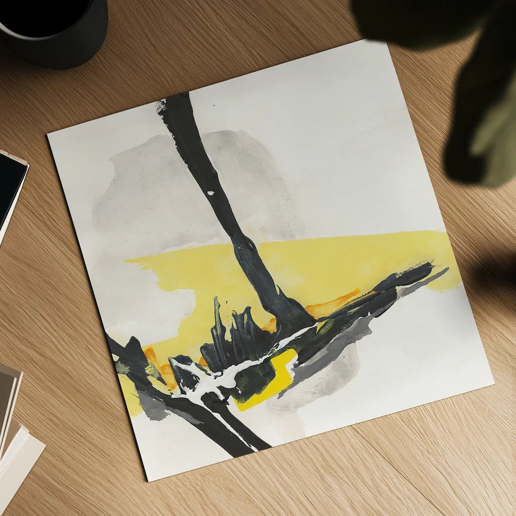 Creamy Yellow IV by Chris Paschke. Shown as a detailed flat fine art print, highlighting archival giclee quality. Available as an archival giclee rolled canvas, fine art paper, or poster print. SKU 26815a.