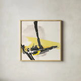 Creamy Yellow IV by Chris Paschke. Shown in a natural wood glass frame for a timeless modern aesthetic. Available as an archival giclee rolled canvas, fine art paper, or poster print. SKU 26815a.