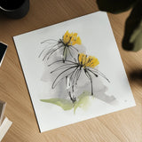 Crosby Cone Flower I by Chris Paschke. Shown as a detailed flat fine art print, highlighting archival giclee quality. Available as an archival giclee rolled canvas, fine art paper, or poster print. SKU 88086a.