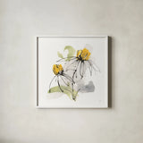 Crosby Cone Flower II by Chris Paschke. Shown in a crisp white glass frame for a clean and minimalist style. Available as an archival giclee rolled canvas, fine art paper, or poster print. SKU 88087a.