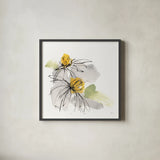 Crosby Cone Flower III by Chris Paschke. Shown in a sleek black glass frame for a contemporary gallery look. Available as an archival giclee rolled canvas, fine art paper, or poster print. SKU 88088a.