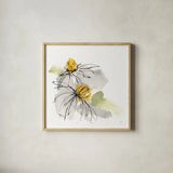 Crosby Cone Flower III by Chris Paschke. Shown in a natural wood glass frame for a timeless modern aesthetic. Available as an archival giclee rolled canvas, fine art paper, or poster print. SKU 88088a.