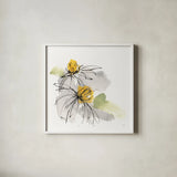 Crosby Cone Flower III by Chris Paschke. Shown in a crisp white glass frame for a clean and minimalist style. Available as an archival giclee rolled canvas, fine art paper, or poster print. SKU 88088a.
