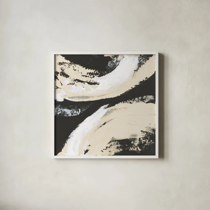 Crosby I Bright Cream by Chris Paschke. Shown in a crisp white glass frame for a clean and minimalist style. Available as an archival giclee rolled canvas, fine art paper, or poster print. SKU 84979a.