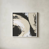 Crosby II Bright Cream by Chris Paschke. Shown in a crisp white glass frame for a clean and minimalist style. Available as an archival giclee rolled canvas, fine art paper, or poster print. SKU 84980a.