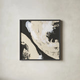 Crosby III Bright Cream by Chris Paschke. Shown in a sleek black glass frame for a contemporary gallery look. Available as an archival giclee rolled canvas, fine art paper, or poster print. SKU 84981a.