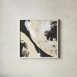 Crosby III Bright Cream by Chris Paschke. Shown in a crisp white glass frame for a clean and minimalist style. Available as an archival giclee rolled canvas, fine art paper, or poster print. SKU 84981a.