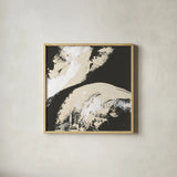 Crosby IV Bright Cream by Chris Paschke. Shown in a natural wood glass frame for a timeless modern aesthetic. Available as an archival giclee rolled canvas, fine art paper, or poster print. SKU 84982a.