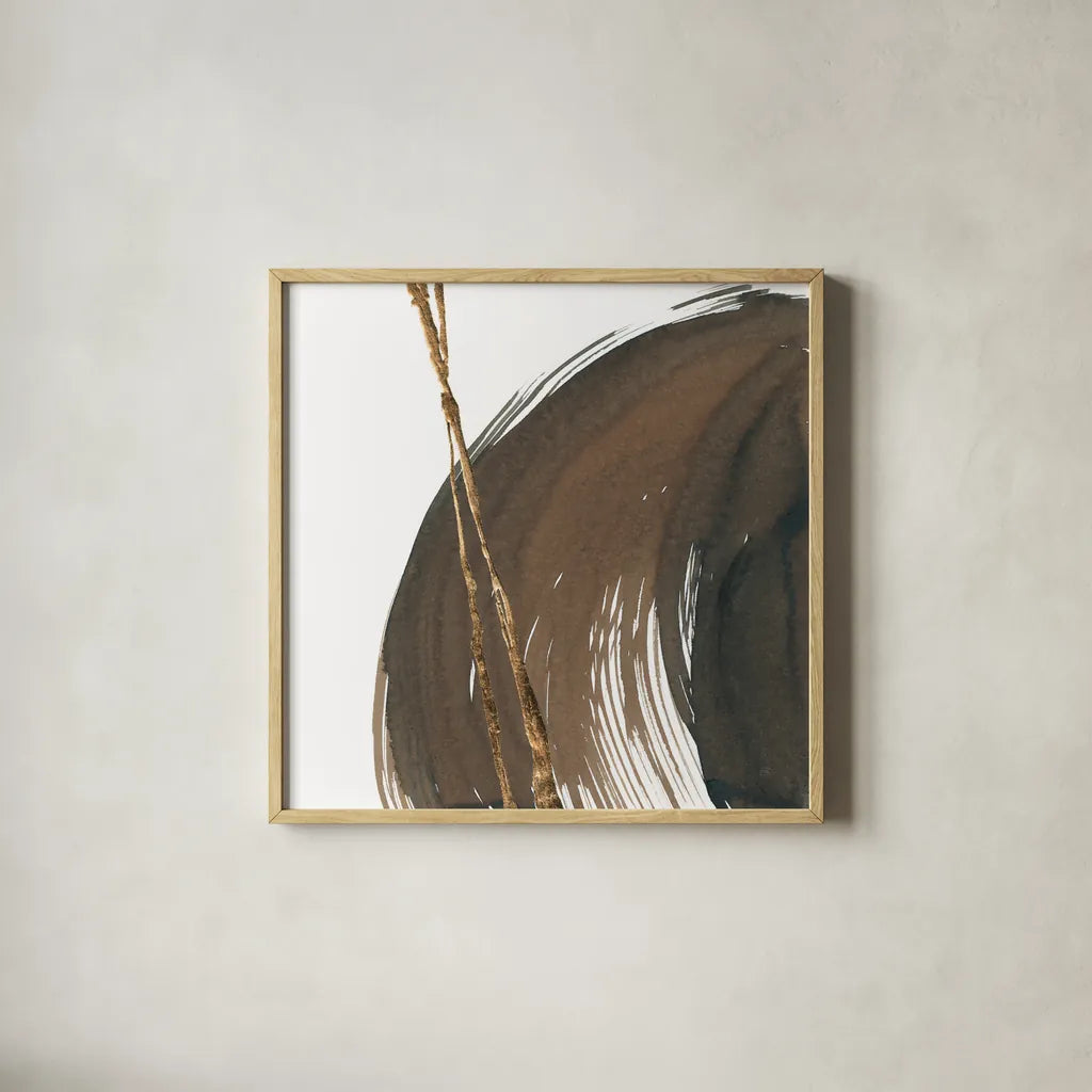 Curvature I by Chris Paschke. Shown in a natural wood glass frame for a timeless modern aesthetic. Available as an archival giclee rolled canvas, fine art paper, or poster print. SKU 78115a.