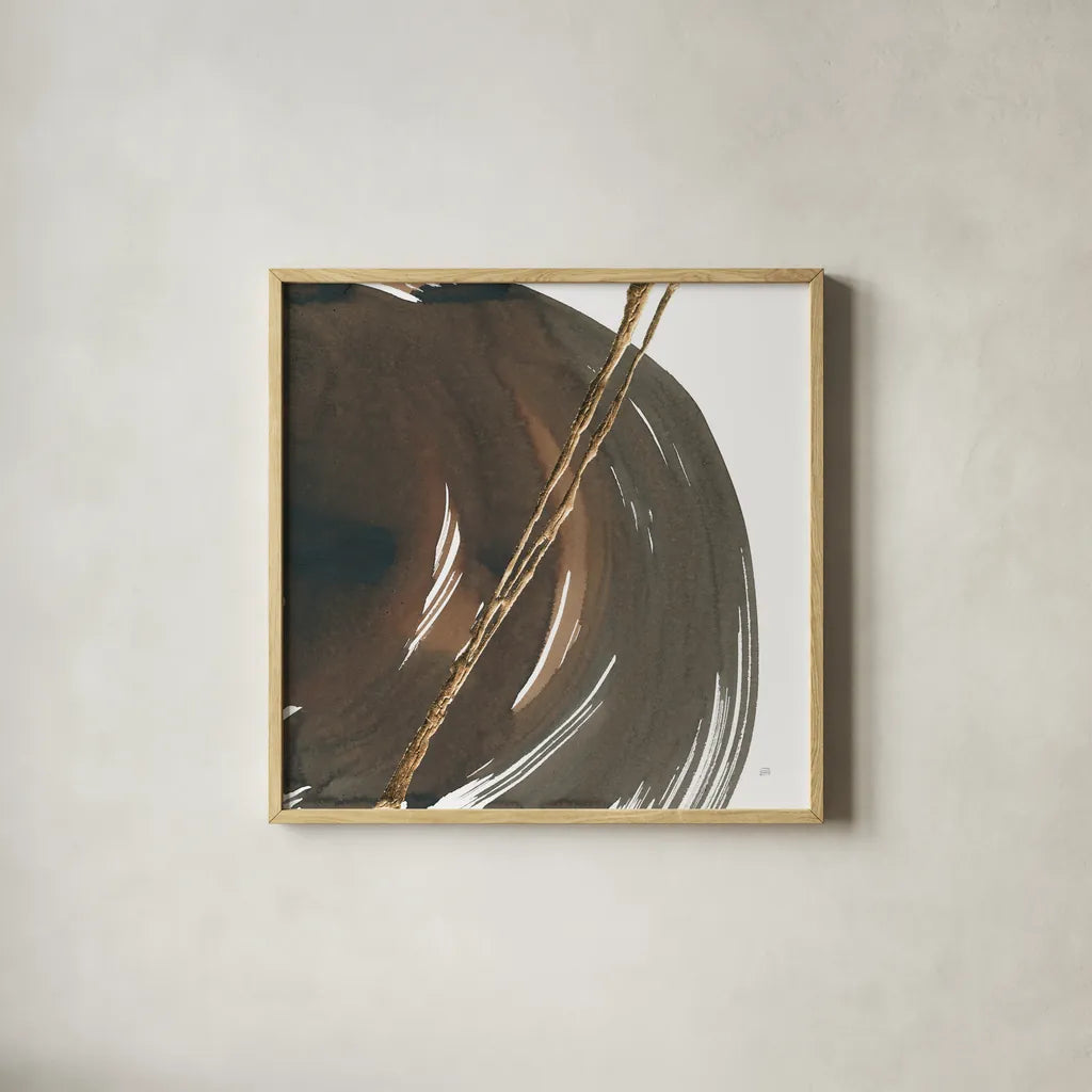 Curvature II by Chris Paschke. Shown in a natural wood glass frame for a timeless modern aesthetic. Available as an archival giclee rolled canvas, fine art paper, or poster print. SKU 78116a.