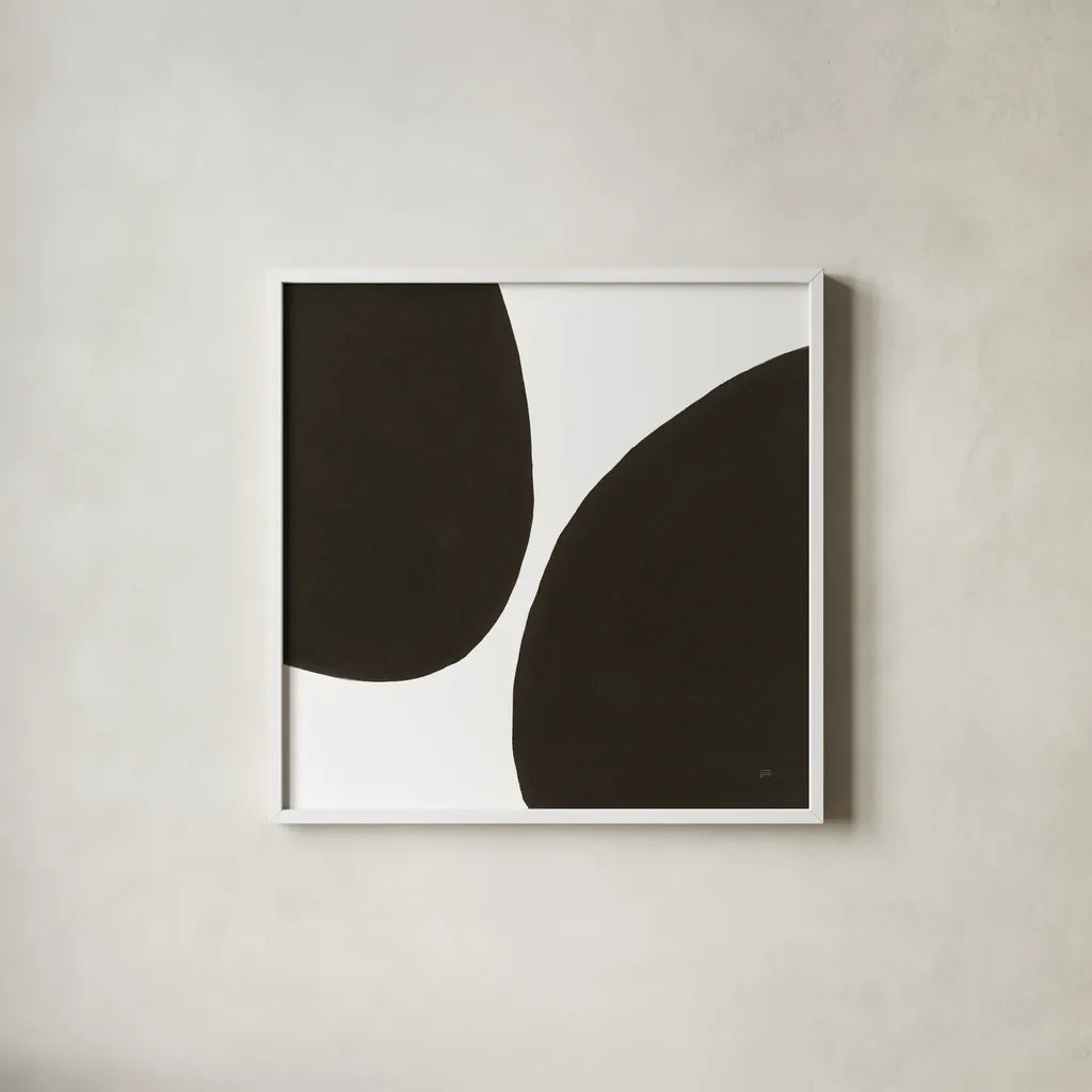 Curvilinear I by Chris Paschke. Shown in a crisp white glass frame for a clean and minimalist style. Available as an archival giclee rolled canvas, fine art paper, or poster print. SKU 86229a.