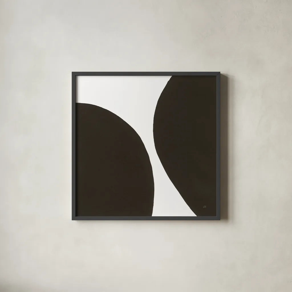 Curvilinear III by Chris Paschke. Shown in a sleek black glass frame for a contemporary gallery look. Available as an archival giclee rolled canvas, fine art paper, or poster print. SKU 86231a.