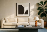 Curvilinear IV by Chris Paschke. Displayed in a glass frame with matte in a clean modern living room. Available as an archival giclee rolled canvas, fine art paper, or poster print. SKU 86232a.