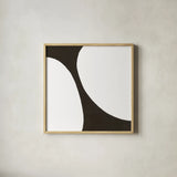 Curvilinear V by Chris Paschke. Shown in a natural wood glass frame for a timeless modern aesthetic. Available as an archival giclee rolled canvas, fine art paper, or poster print. SKU 86233a.