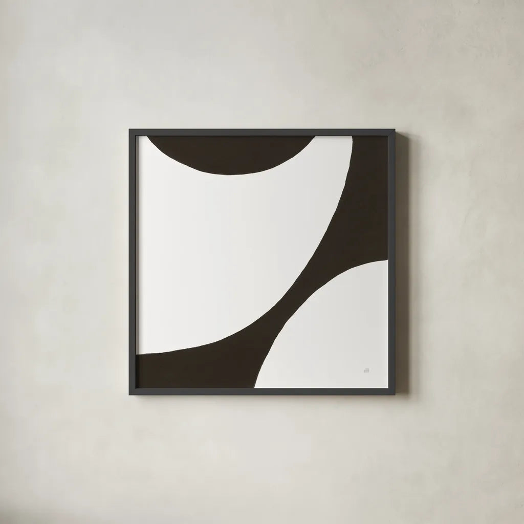 Curvilinear VI by Chris Paschke. Shown in a sleek black glass frame for a contemporary gallery look. Available as an archival giclee rolled canvas, fine art paper, or poster print. SKU 86234a.