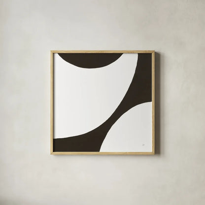Curvilinear VI by Chris Paschke. Shown in a natural wood glass frame for a timeless modern aesthetic. Available as an archival giclee rolled canvas, fine art paper, or poster print. SKU 86234a.