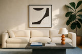Curvilinear VI by Chris Paschke. Displayed in a glass frame with matte in a clean modern living room. Available as an archival giclee rolled canvas, fine art paper, or poster print. SKU 86234a.