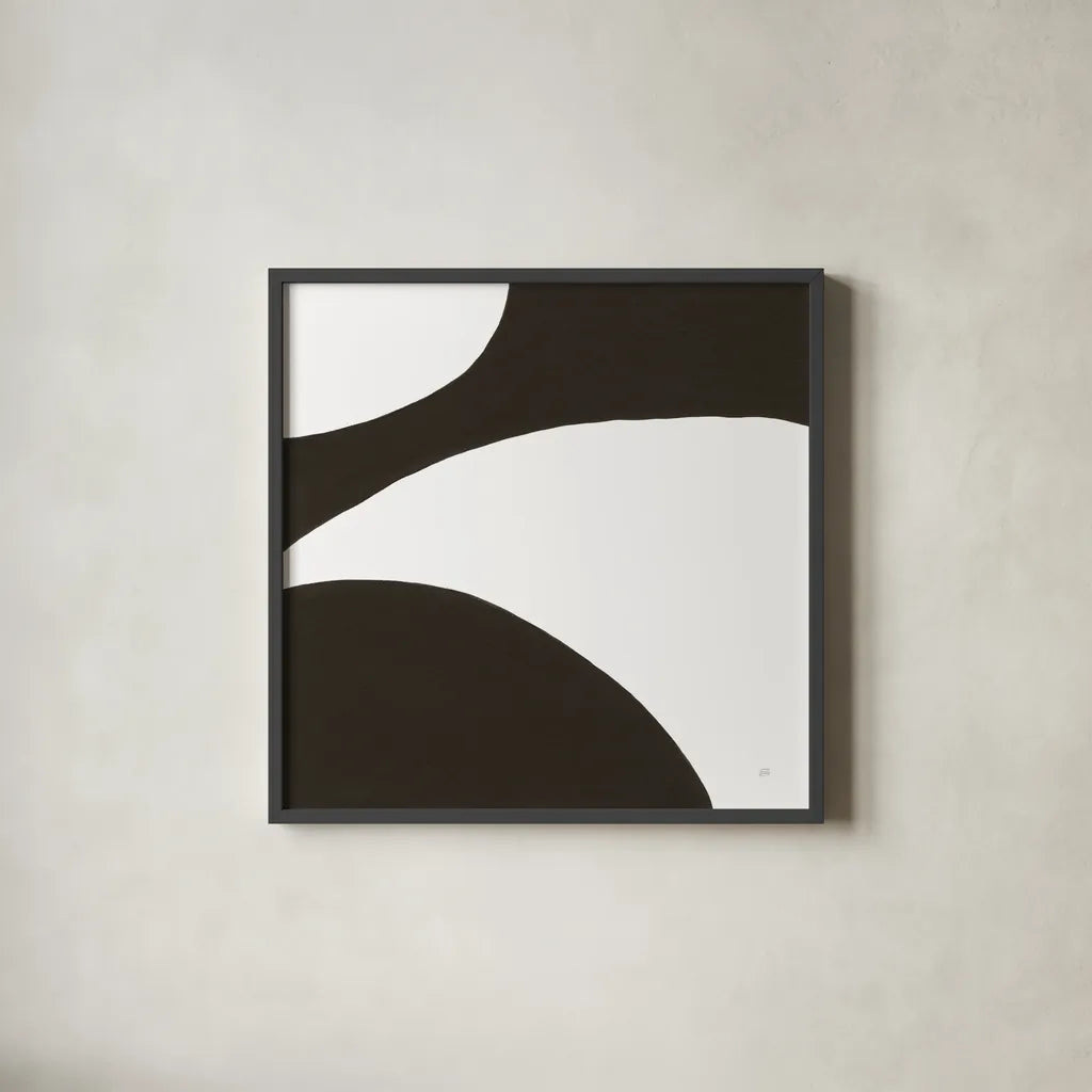 Curvilinear VII by Chris Paschke. Shown in a sleek black glass frame for a contemporary gallery look. Available as an archival giclee rolled canvas, fine art paper, or poster print. SKU 86235a.