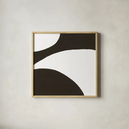 Curvilinear VII by Chris Paschke. Shown in a natural wood glass frame for a timeless modern aesthetic. Available as an archival giclee rolled canvas, fine art paper, or poster print. SKU 86235a.
