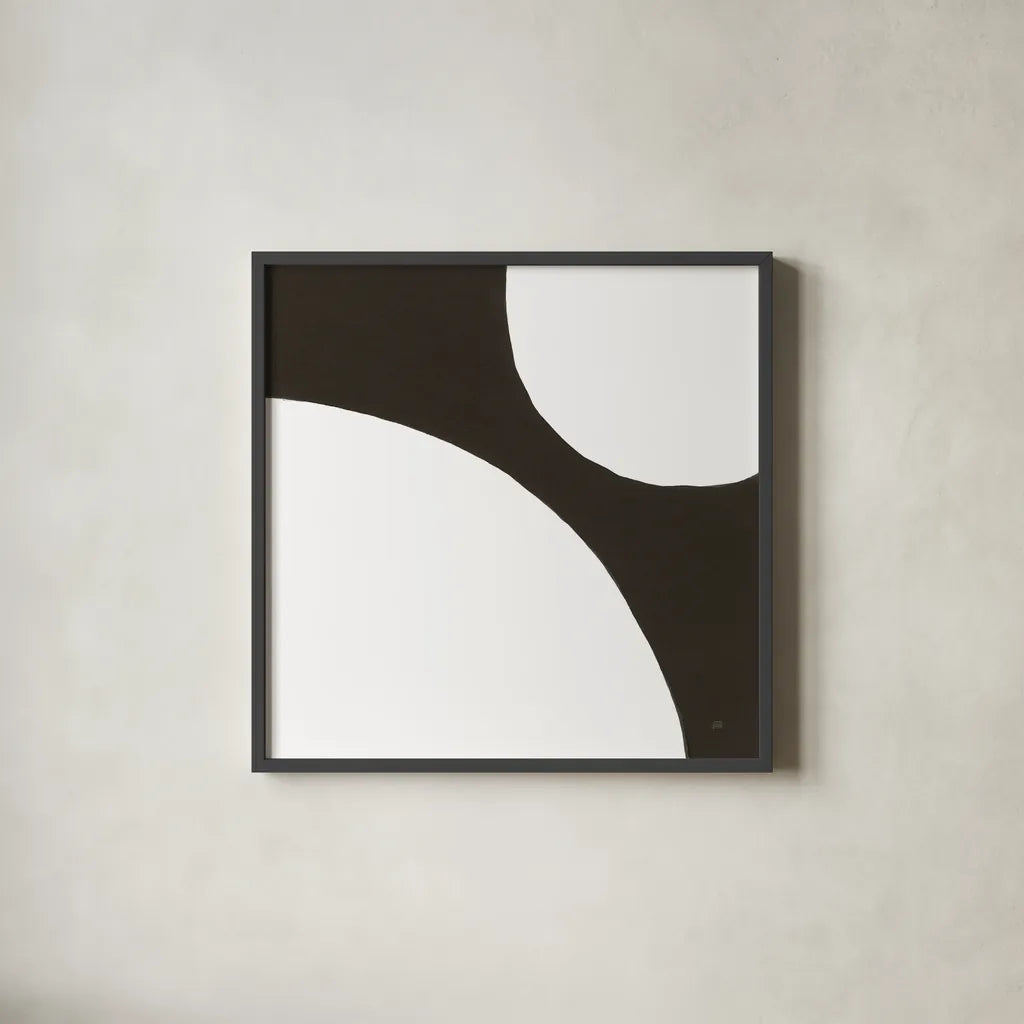 Curvilinear VIII by Chris Paschke. Shown in a sleek black glass frame for a contemporary gallery look. Available as an archival giclee rolled canvas, fine art paper, or poster print. SKU 86236a.