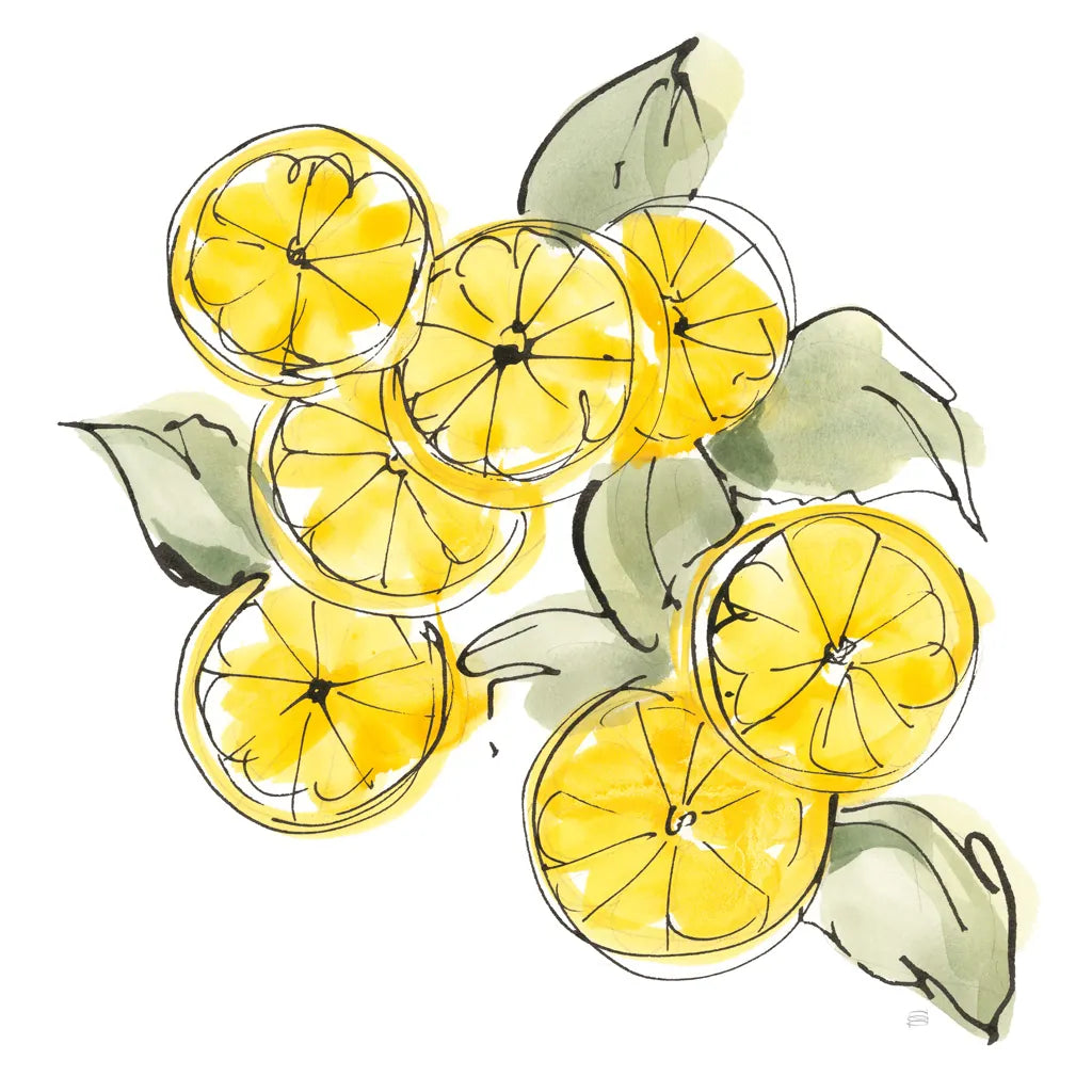 Cut Lemons I by Chris Paschke. SKU 66884a. Archival Giclee Fine art print for wall decor.