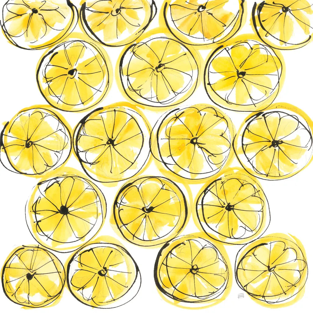 Cut Lemons IV by Chris Paschke. SKU 66887a. Archival Giclee Fine art print for wall decor.