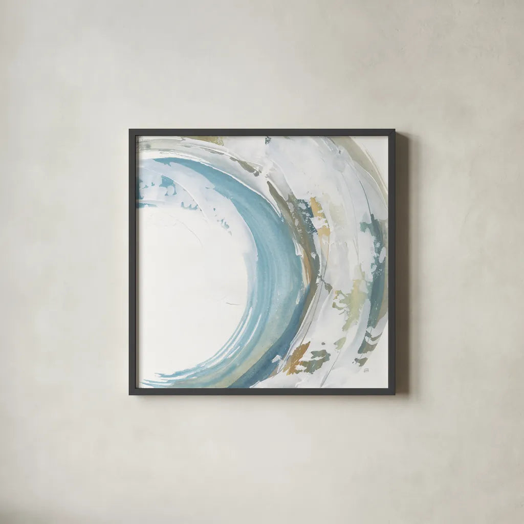 Cyclical II by Chris Paschke. Shown in a sleek black glass frame for a contemporary gallery look. Available as an archival giclee rolled canvas, fine art paper, or poster print. SKU 82267a.