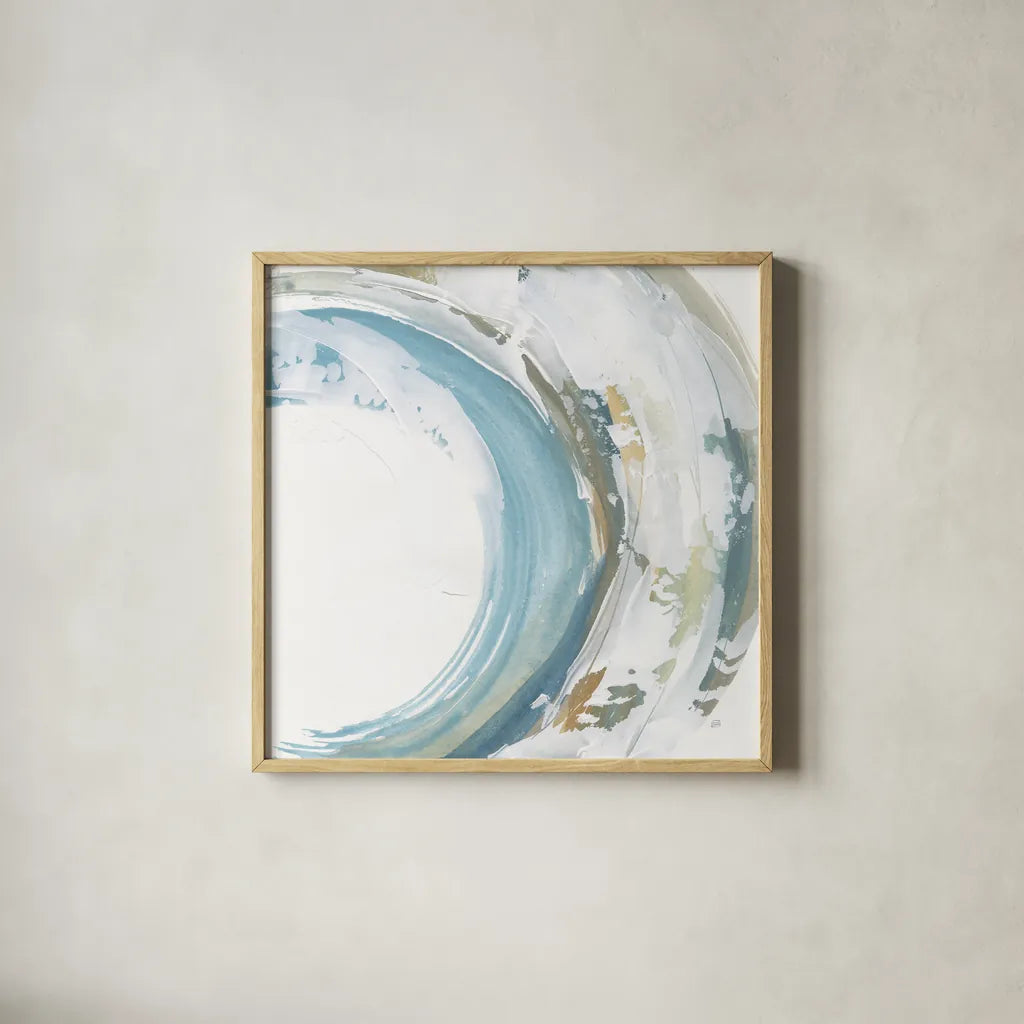 Cyclical II by Chris Paschke. Shown in a natural wood glass frame for a timeless modern aesthetic. Available as an archival giclee rolled canvas, fine art paper, or poster print. SKU 82267a.
