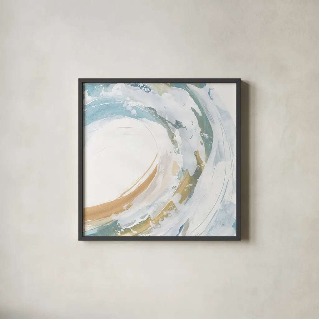 Cyclical IV by Chris Paschke. Shown in a sleek black glass frame for a contemporary gallery look. Available as an archival giclee rolled canvas, fine art paper, or poster print. SKU 82269a.