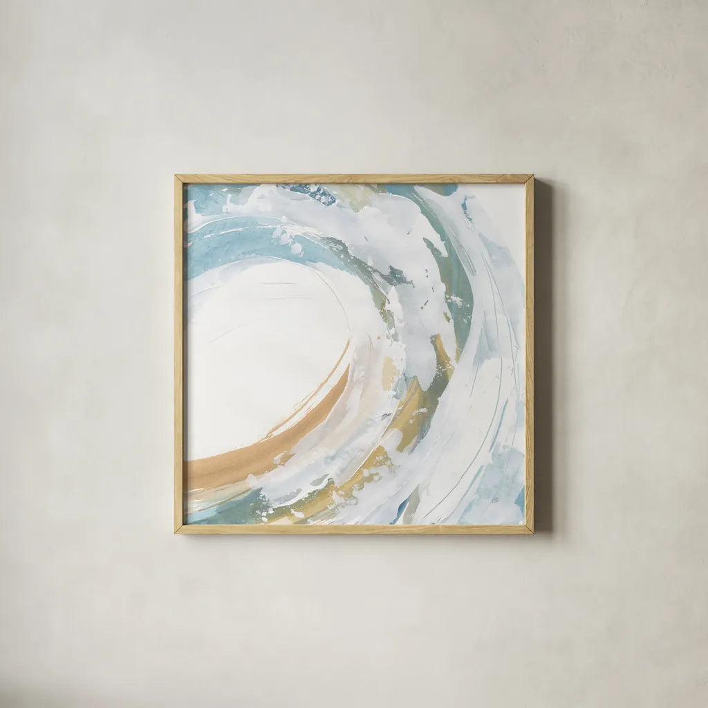Cyclical IV by Chris Paschke. Shown in a natural wood glass frame for a timeless modern aesthetic. Available as an archival giclee rolled canvas, fine art paper, or poster print. SKU 82269a.