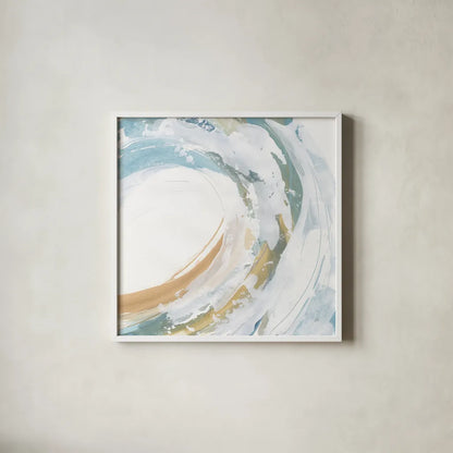 Cyclical IV by Chris Paschke. Shown in a crisp white glass frame for a clean and minimalist style. Available as an archival giclee rolled canvas, fine art paper, or poster print. SKU 82269a.