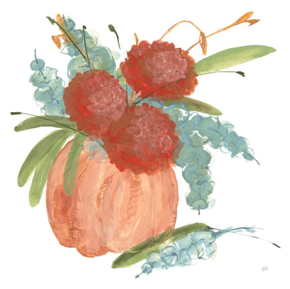 Dahlias and Eucalyptus by Chris Paschke. SKU 81870a. Archival Giclee Fine art print for wall decor.