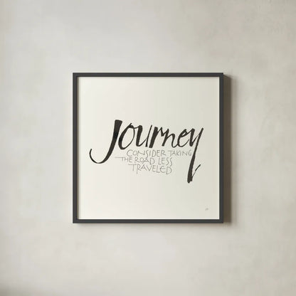 Daily Saying IX by Chris Paschke. Shown in a sleek black glass frame for a contemporary gallery look. Available as an archival giclee rolled canvas, fine art paper, or poster print. SKU 59409a.