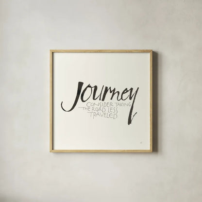 Daily Saying IX by Chris Paschke. Shown in a natural wood glass frame for a timeless modern aesthetic. Available as an archival giclee rolled canvas, fine art paper, or poster print. SKU 59409a.