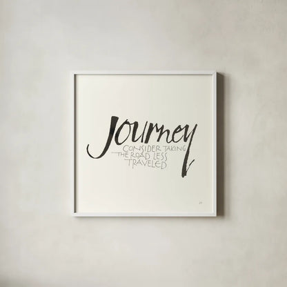 Daily Saying IX by Chris Paschke. Shown in a crisp white glass frame for a clean and minimalist style. Available as an archival giclee rolled canvas, fine art paper, or poster print. SKU 59409a.