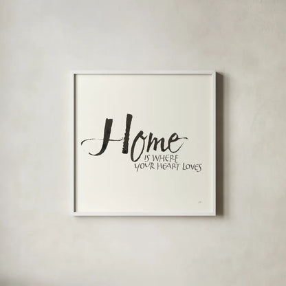 Daily Saying V by Chris Paschke. Shown in a crisp white glass frame for a clean and minimalist style. Available as an archival giclee rolled canvas, fine art paper, or poster print. SKU 59405a.