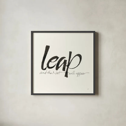 Daily Saying VIII by Chris Paschke. Shown in a sleek black glass frame for a contemporary gallery look. Available as an archival giclee rolled canvas, fine art paper, or poster print. SKU 59408a.