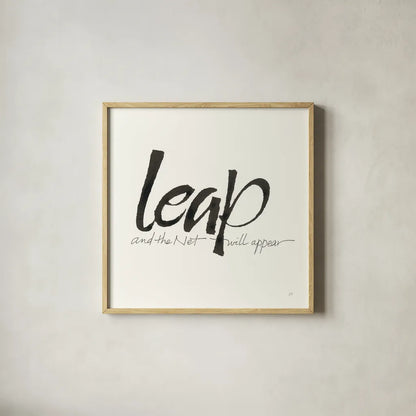 Daily Saying VIII by Chris Paschke. Shown in a natural wood glass frame for a timeless modern aesthetic. Available as an archival giclee rolled canvas, fine art paper, or poster print. SKU 59408a.