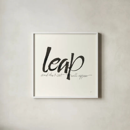 Daily Saying VIII by Chris Paschke. Shown in a crisp white glass frame for a clean and minimalist style. Available as an archival giclee rolled canvas, fine art paper, or poster print. SKU 59408a.