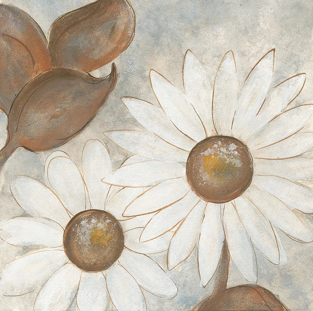 Daisy Do I Neutral by Chris Paschke. SKU 39338a. Archival Giclee Fine art print for wall decor.