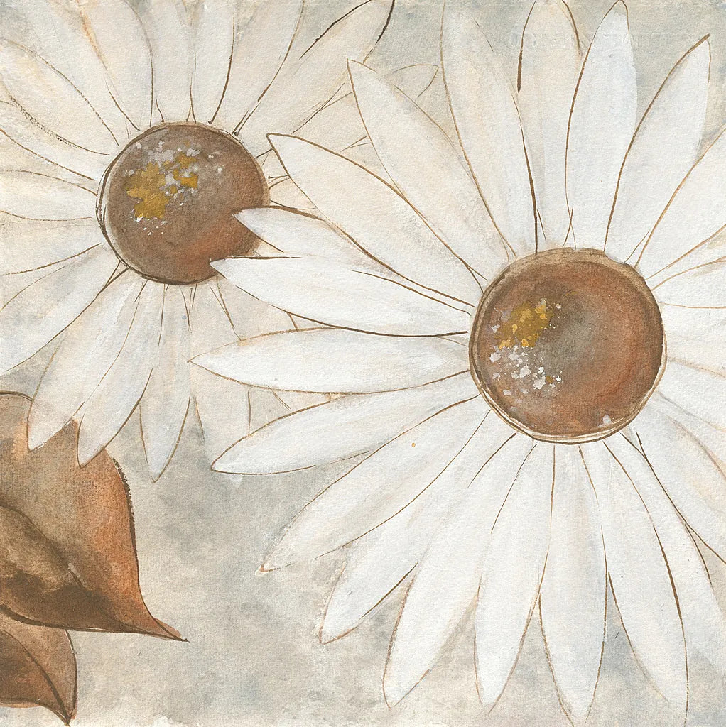 Daisy Do II Neutral by Chris Paschke. SKU 39339a. Archival Giclee Fine art print for wall decor.