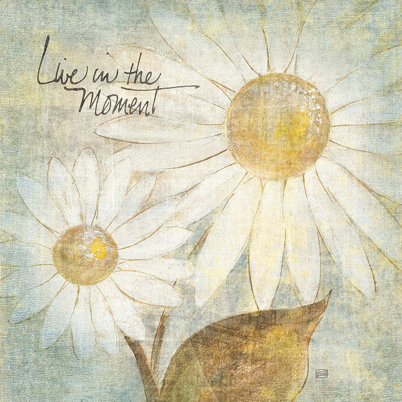 Daisy Do III - Live in the Moment by Chris Paschke. SKU 11051a. Archival Giclee Fine art print for wall decor.