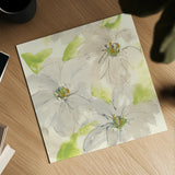 Dancing Clematis II by Chris Paschke. Shown as a detailed flat fine art print, highlighting archival giclee quality. Available as an archival giclee rolled canvas, fine art paper, or poster print. SKU 47268a.