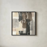 Dancing Squares II by Chris Paschke. Shown in a sleek black glass frame for a contemporary gallery look. Available as an archival giclee rolled canvas, fine art paper, or poster print. SKU 32532a.