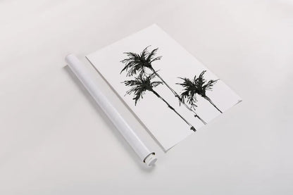 Dark Palms II by Chris Paschke. shown as a rolled paper print. Available as archival giclee rolled canvas, fine art paper, or poster print. SKU 78875h.